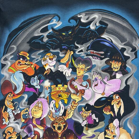 Vintage Disney Shirt Villians RARE Disneyana Convention 1997 Large Halloween - Picture 11 of 13